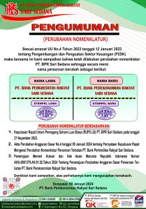 Pengumuman Perubahan Nomenklatur