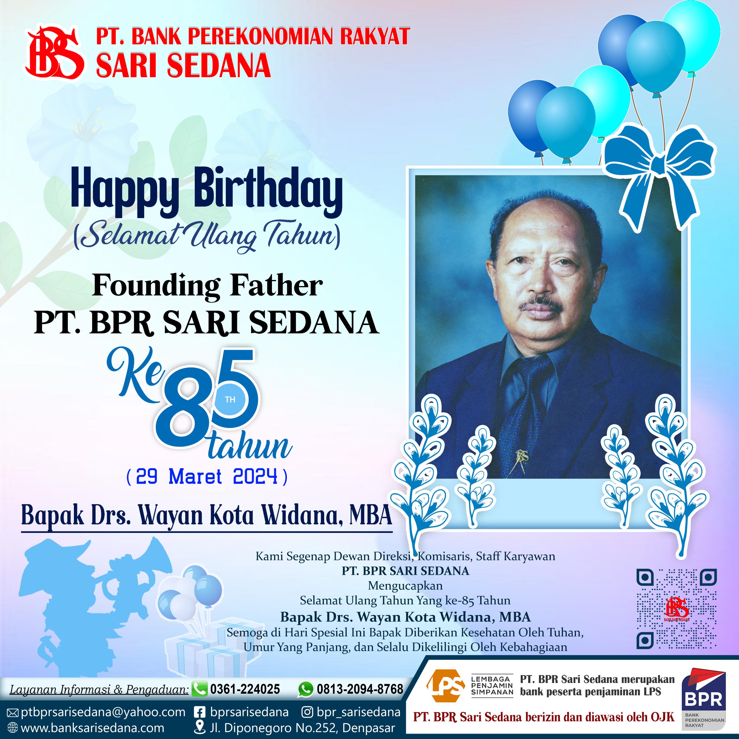HUT Founding Father – Drs. Wayan Kota Widana, MBA
